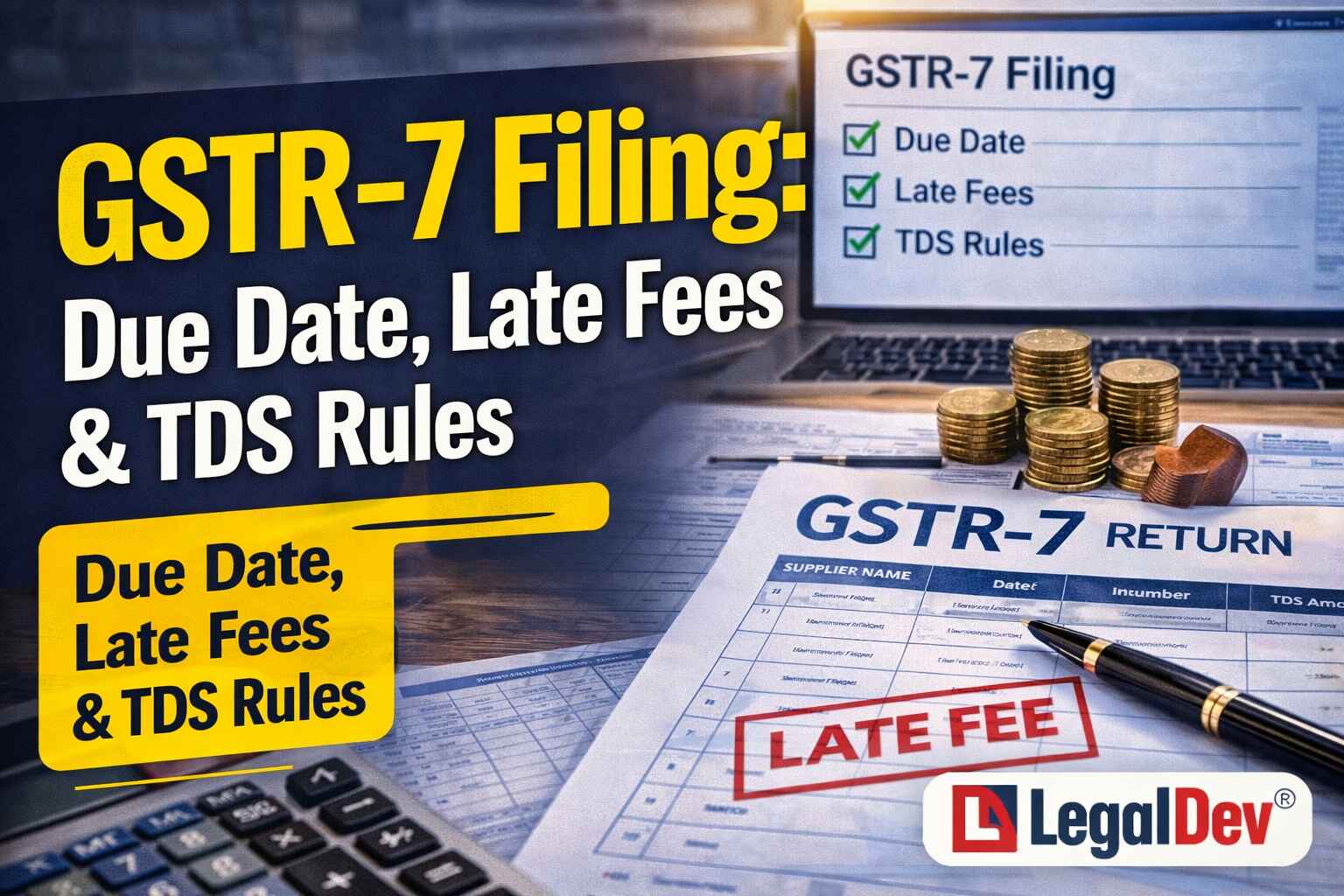 GSTR-7 Return Filing: Due Date, Applicability, Late Fees & Key Rules